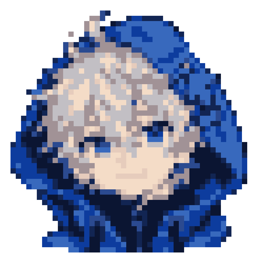 Anak laki-laki dengan hoodie abu biru — Potret Anime Remaja pola