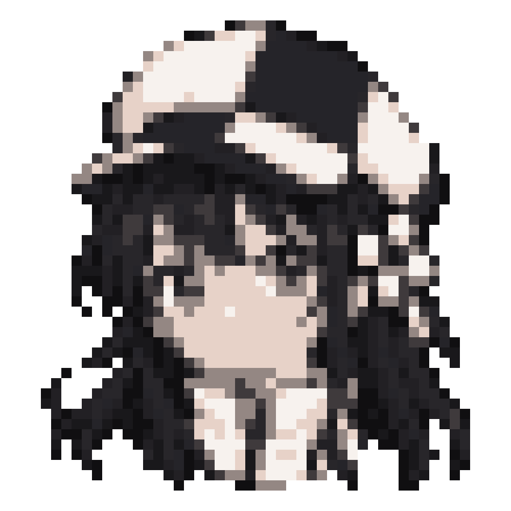 Gadis dengan topi kotak-kotak hitam putih — Potret Anime Remaja pola