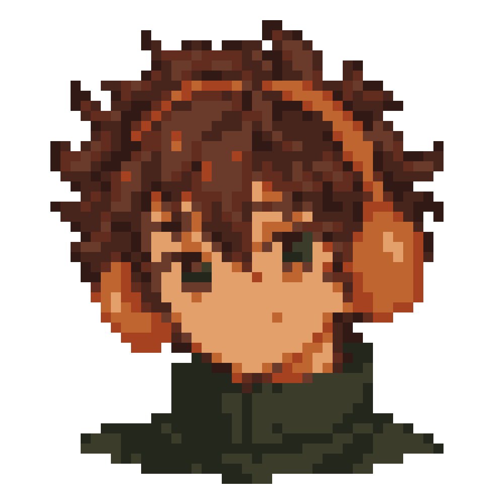 Anak laki-laki dengan turtleneck hijau tua — Potret Anime Remaja pola