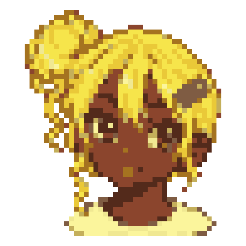 Gadis dengan sanggul samping warna lemon — Potret Anime Remaja pola