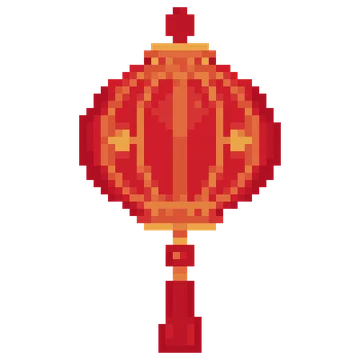 Red Lantern Tassel — Festivals & Celebrations patterns