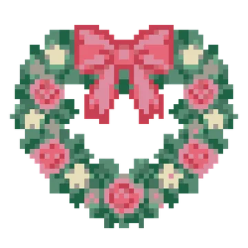 Ribbon Heart Wreath — Festivals & Celebrations patterns