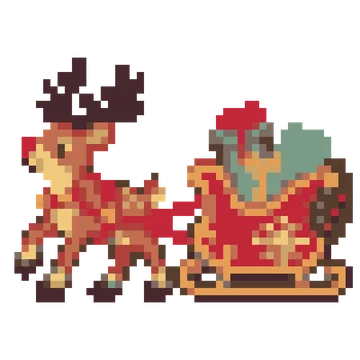 Reindeer Sleigh Toy — Festivals & Celebrations patterns