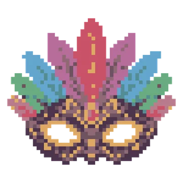 Carnival Feather Mask — Festivals & Celebrations patterns