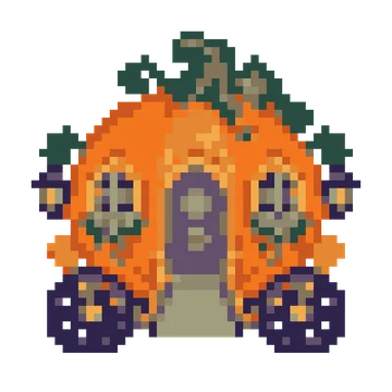 Pumpkin Carriage House — Cosmic Fantasy patterns