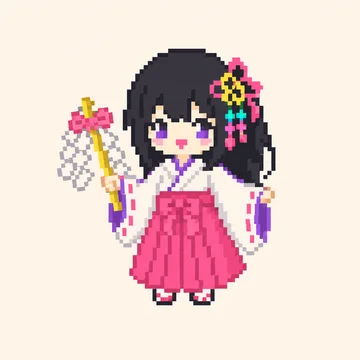 Lucky Shrine Maiden — Kawaii Characters patterns
