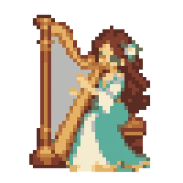 Harp Player — Kawaii Characters patterns