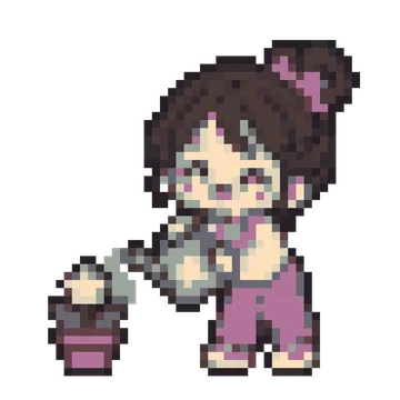 Plant Watering Friend — Kawaii Characters patterns