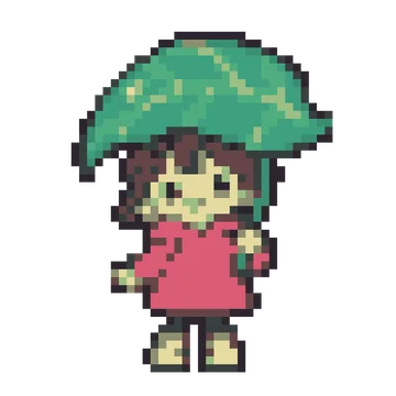 Leaf Umbrella Kid — Kawaii Characters patterns