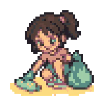 Beach Cleanup Kid — Kawaii Characters patterns