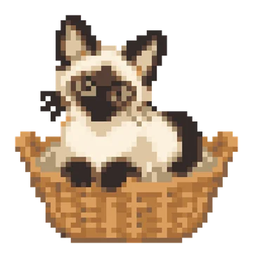 Siamese in a Basket — Pet Friends patterns