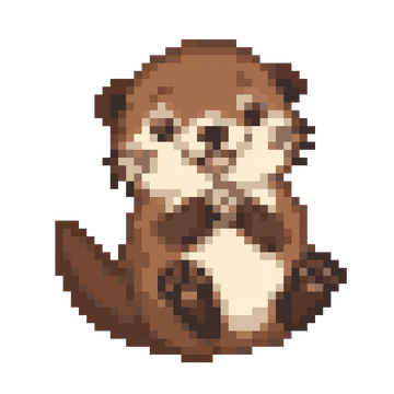 Otter Holding Pebble — Pet Friends patterns