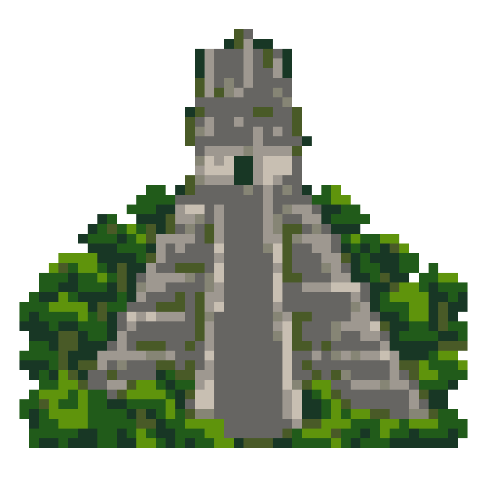 معبد تيكال — جولة حول العالم بالبكسل تصاميم