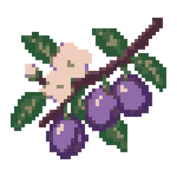 Plum Blossom Fruit Branch — Plants & Nature patterns