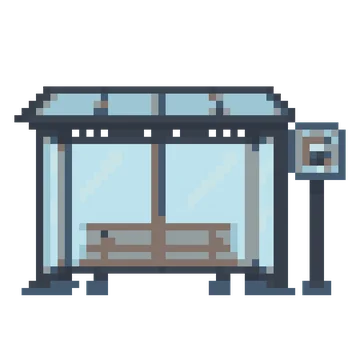 Bus Stop Shelter — Tiny Town & Transport patterns