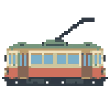 Vintage Tram — Tiny Town & Transport patterns