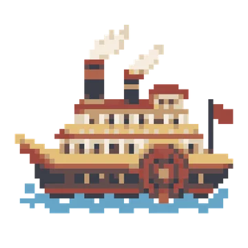 Paddle Steamer — Tiny Town & Transport patterns