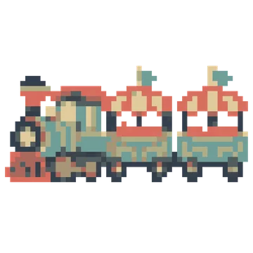 Miniature Park Train — Tiny Town & Transport patterns