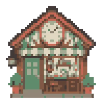 Clock Repair Shop — Tiny Town & Transport patterns